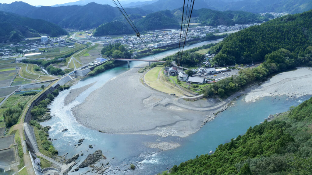 四國遍路第21番太龍寺_纜車俯瞰那賀川